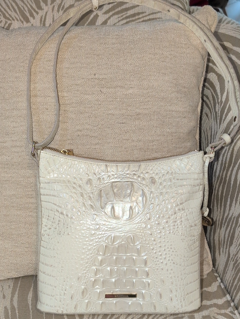 Brahmin Katie Ivory Crossbody Bag